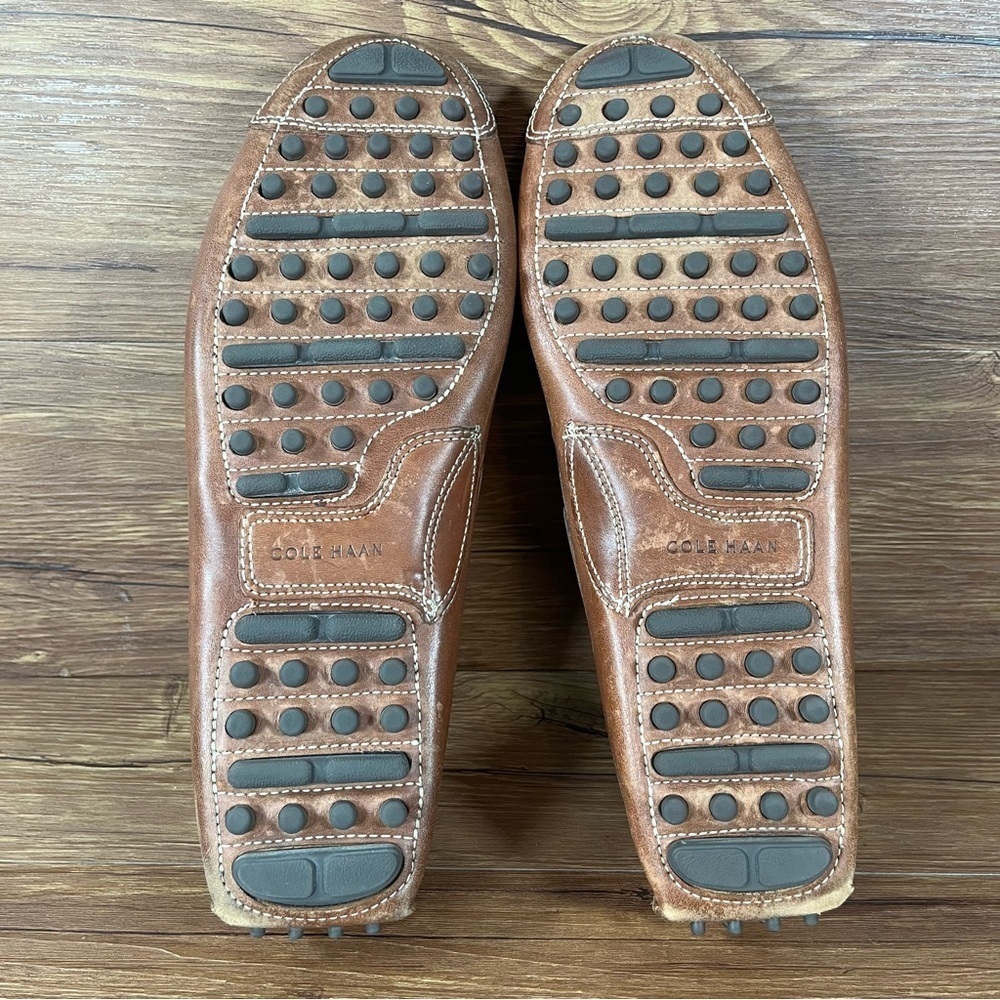 Cole Haan Gunnison Brown Leather Slip-On Driving Mocs Loafers Men’s‎ Size 11.5 - Picture 7 of 8
